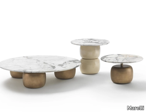 LUA - Round marble coffee table _ Marelli