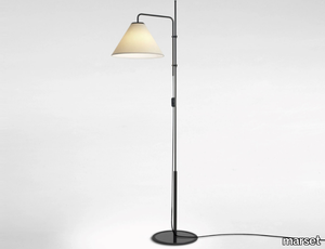 FUNICULÍ FABRIC - Height-adjustable iron floor lamp with polyester shade _ Marset