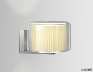 MERCER - LED blown glass and fabric wall lamp _ Marset