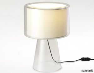 MERCER - LED blown glass and fabric table lamp _ Marset