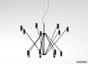 THE W - LED dimmable aluminium chandelier _ Marset