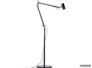 POLO - Aluminium floor lamp with swing arm _ Marset