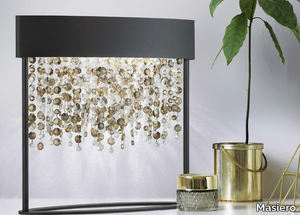 OLÁ TL2 - LED painted metal table lamp with crystals _ Masiero