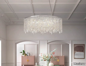 CRISTALLE S 6/120/40 OV - Pendant lamp with crystals _ Masiero