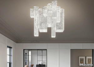 CUBO COMBO PL 100 SQ - Ceiling lamp with crystals _ Masiero
