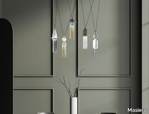 NAPPE C5 - LED painted metal pendant lamp _ Masiero