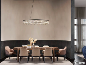 PALLADIO S 16/150/18 OV - Painted metal pendant lamp with crystals _ Masiero