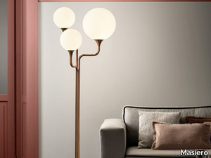 TEE STL3 - Murano glass and metal floor lamp _ Masiero