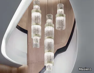 VEGAS S VRT90 - LED glass pendant lamp _ Masiero