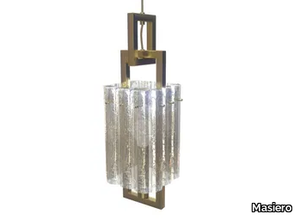 CREK S1 - Suspension lamp in metal and glass _ Masiero