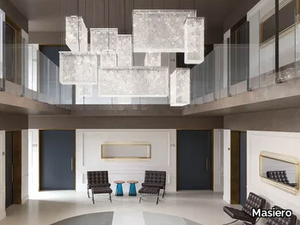 CUBO COMBO S12 200 SQ - Pendant lamp with crystals _ Masiero