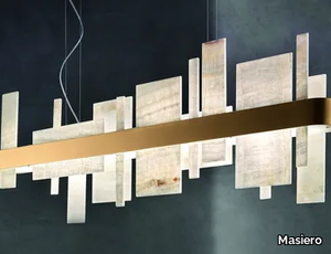 HONICÉ S100 - LED pendant lamp in metal and onyx _ Masiero