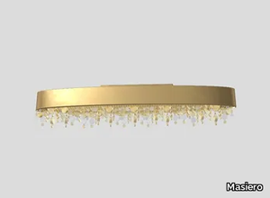 OLÁ PL4 OV 100 - LED painted metal ceiling lamp with crystals _ Masiero