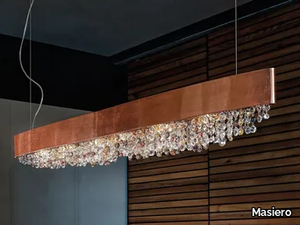 OLÁ S4 OV 100 - LED painted metal pendant lamp with crystals _ Masiero