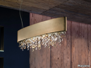 OLÁ S2 OV 50 - LED metal pendant lamp with crystals _ Masiero