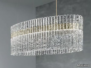 VEGAS S OV120 - LED glass pendant lamp _ Masiero