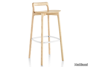 MC2 BRANCA - High ash stool with back _ Mattiazzi