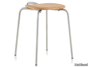 MC16 FORCINA - Low steel and wood stool _ Mattiazzi