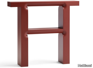 MC23 OTO - Rectangular okoumé console table with shelving _ Mattiazzi