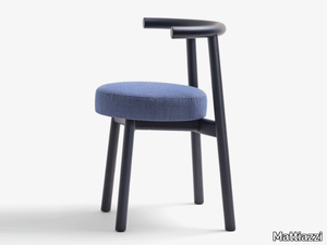 MC5 SOLO SOFT - Stackable fabric and ash wood chair with integrated cushion _ Mattiazzi