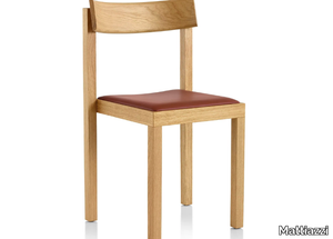 MC14 PRIMO - Stackable oak chair with integrated cushion _ Mattiazzi