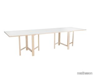 Folding table-Fällbord med bordsskivor i vit laminat