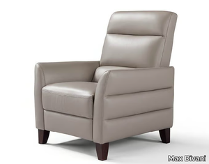 DOROTY - Recliner leather armchair with armrests _ Max Divani