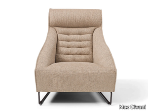 DALIA - Sled base fabric armchair _ Max Divani