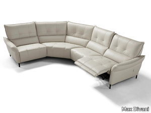 LEONARDO - Recliner sectional leather sofa _ Max Divani