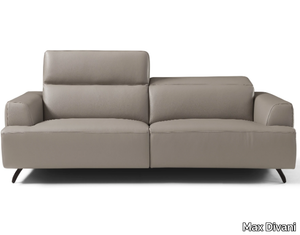 TEOREMA - Recliner leather sofa with headrest _ Max Divani