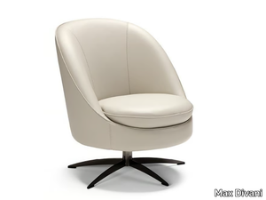 YUMA - Swivel armchair with 5-spoke base _ Max Divani