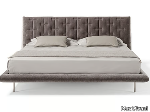 MUZZLE - Fabric double bed with upholstered headboard _ Max Divani