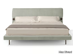 NEL - Fabric double bed with upholstered headboard _ Max Divani