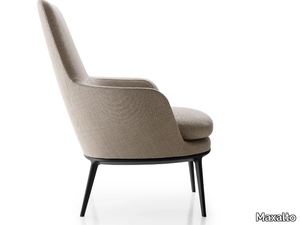 CARATOS - Upholstered fabric easy chair high-back _ Maxalto