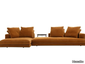 ARBITER - Sectional fabric sofa with chaise longue _ Maxalto