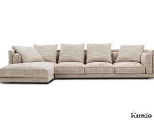 FLORIUS - Sectional fabric sofa with chaise longue _ Maxalto