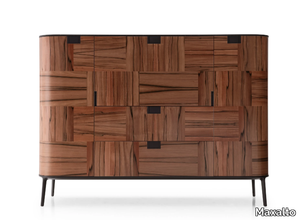 TESAURUS - Wooden highboard with drawers _ Maxalto