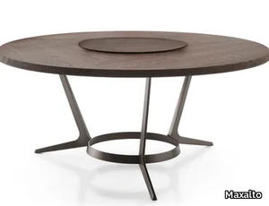 ASTRUM - Round wooden living room table _ Maxalto