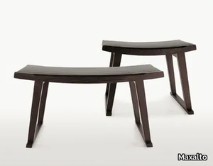 SELLA - Low solid wood stool _ Maxalto