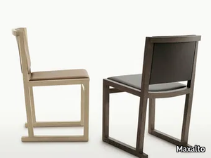 MUSA - Sled base solid wood chair _ Maxalto