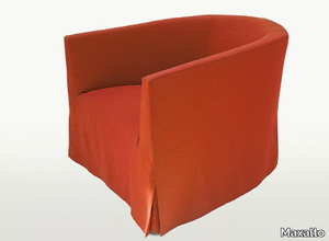 CRONO - Fabric armchair with armrests _ Maxalto