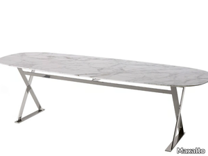 PATHOS - Rectangular marble table _ Maxalto