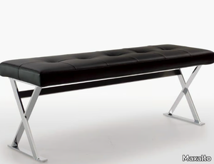 PATHOS - Upholstered leather bench _ Maxalto