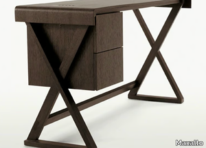 SIDUS - Solid wood writing desk with drawers _ Maxalto