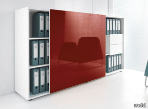 GLOSS - Office storage unit with sliding doors _ mdd