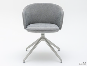 GRACE - Swivel trestle-based fabric chair with armrests _ mdd