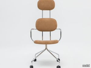 NEW SCHOOL - Trestle-based fabric office chair with armrests _ mdd