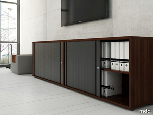 STANDARD - Low office storage unit with tambour doors _ mdd