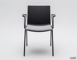 SHILA - Plastic reception chair with integrated cushion _ mdd