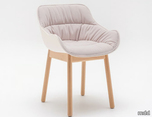 BALTIC SOFT - Fabric chair with wooden base and armrests _ mdd